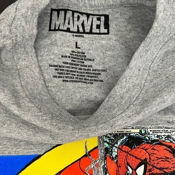 SPIDERMAN Marvel T-shirt Tee shirt gray New without tag - Picture 5 of 6